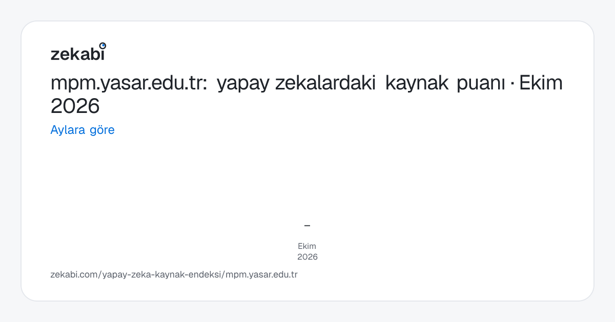 mpm.yasar.edu.tr · Aylara göre
