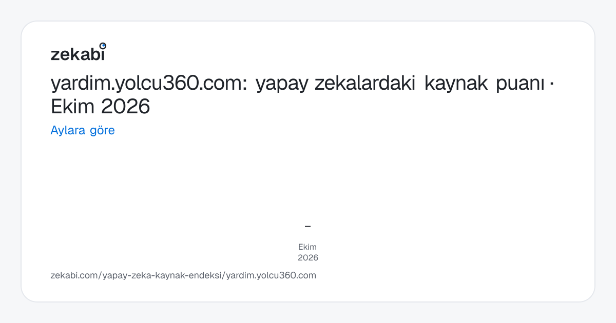 yardim.yolcu360.com · Aylara göre
